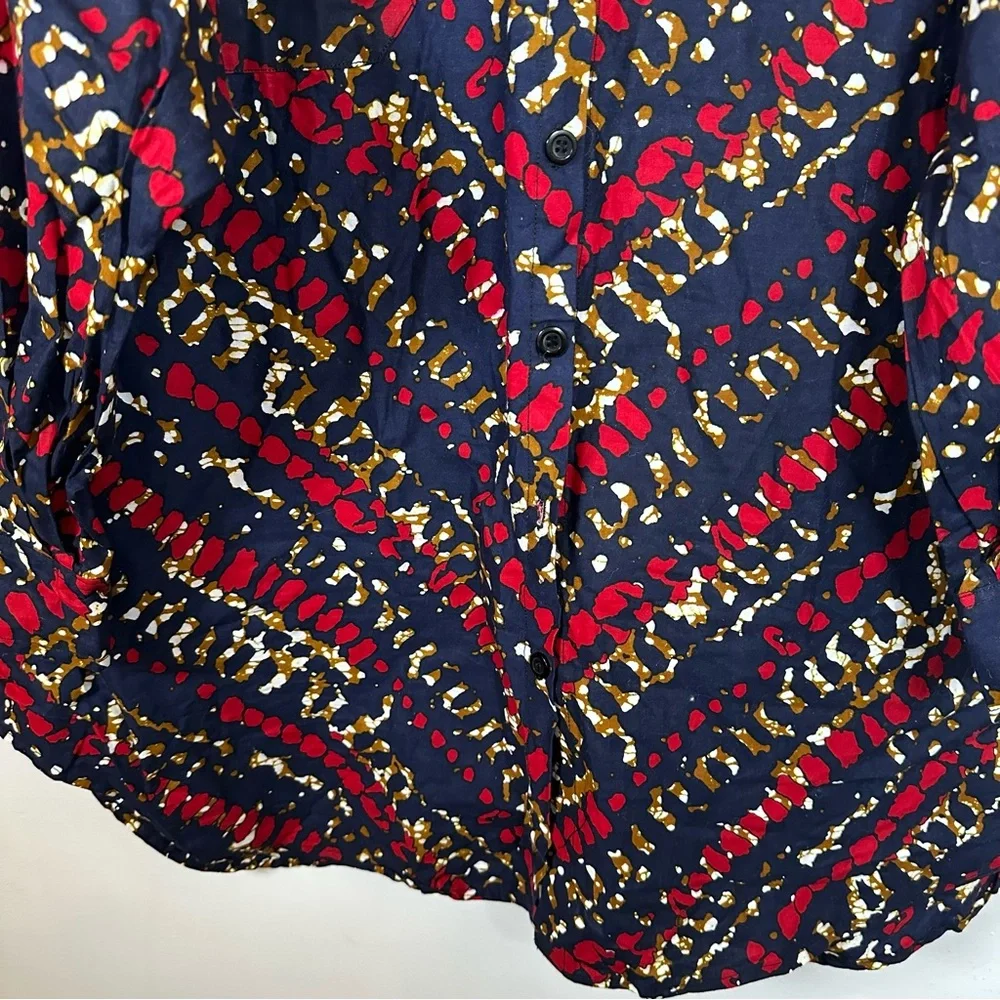 Grass-fields Womens Tunic Kaftan African Print Shirt Dress Oversized Size 18 - Picture 6 of 16